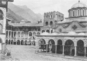 Bauwerk : Bulgarien. Kloster Rila. Blick in den Innenhof