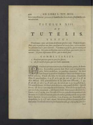 Titulus XIII. De tutelis.