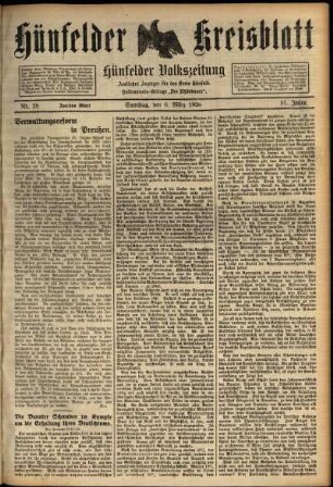 Zweite Ausgabe vom Samstag, den 06. März 1926.