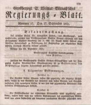 Nr. 17 : 27. September 1831