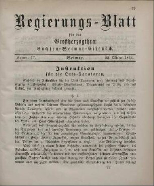 Nr. 17 : 22. Oktober 1864