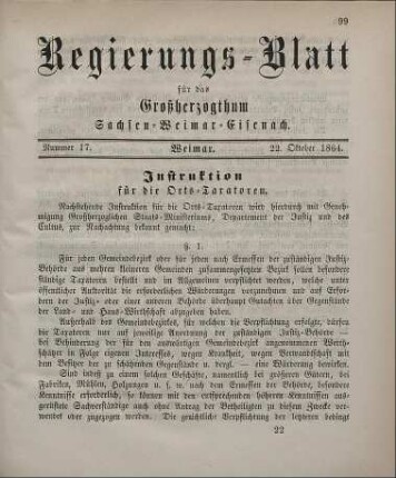 Nr. 17 : 22. Oktober 1864
