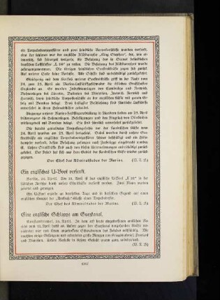 Ein englisches U=Boot versenkt.