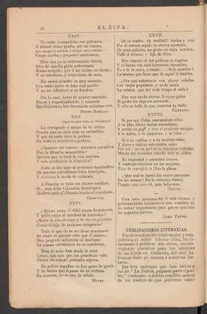 Publicaciones literarias.