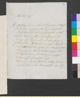 Brief von Gradl (Gradel), Johann Wendelin an Goethe, Johann Wolfgang von
