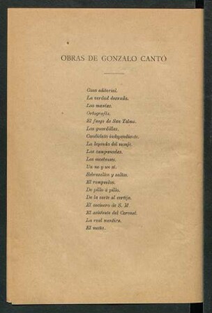 Obras de Gonzalo Cantó