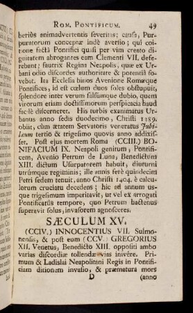 49-60, Saeculum XV - XVIII