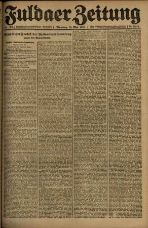 Ausgabe vom Dienstag, den 13. Mai 1919.