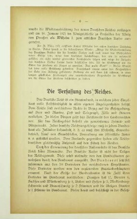 Die Verfassung des Reiches