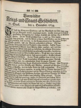 18. Stuck. den 2. December. 1734.