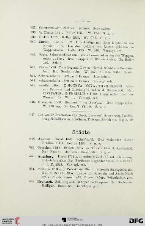 Städte (Nr. 548-737)