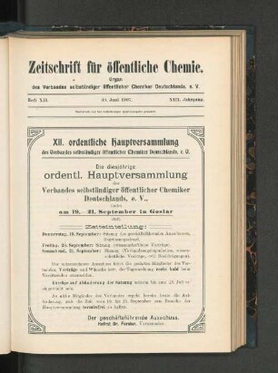 Heft XII. 30. Juni 1907.