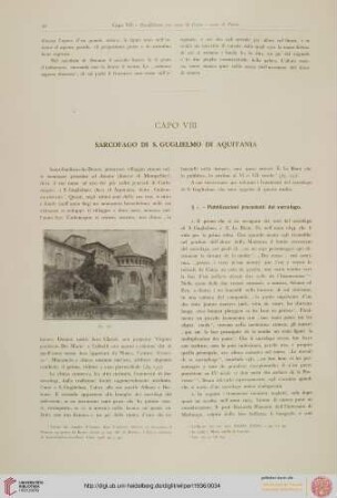 VIII. Sacrofago di S. Guglielmo di Aquitania