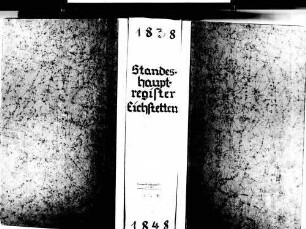 Eichstetten FR; Evangelische Gemeinde: Standesbuch 1838-1848 Eichstetten FR; Israelitische Gemeinde: Standesbuch 1838-1848