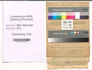 Entnazifizierung Fritz Hasenbring , geb. 13.04.1891 (Vertreter)