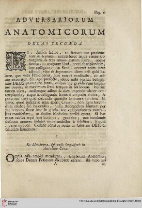 I: De membrana, & vasis sanguiseris in acetabulo coxae