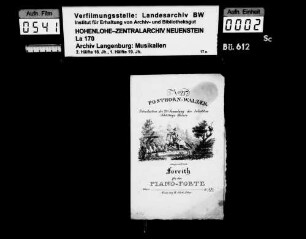 Foreith: No. 217 / Posthorn-Walzer / Introductio der 2ten Sammlung der beliebten / Schlittag Walzer / componirt von Foreith / für das / Piano-Forte Mainz bey B. Schott Söhne