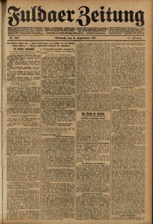 Ausgabe vom Mittwoch, den 08. September 1915.