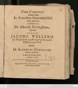 12: De Alloeosi Zwingliana