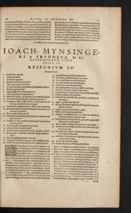 Ioach. Mynsingeri A Frundeck ... Responsorum Iuris Decas II.