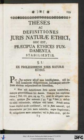 Jus Naturae Ethicum.