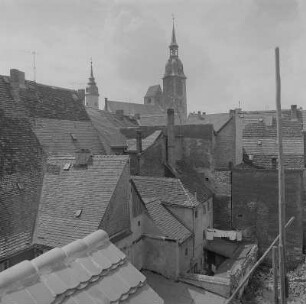 Freiberg. Ortsansicht, Blick zur Petrikirche