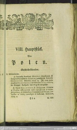 VIII. Hauptstück. Von Polen