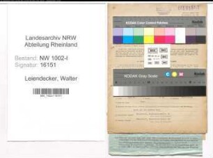 Entnazifizierung Walter Leiendecker, geb. 23.09.1903 (Abt.Leiter)