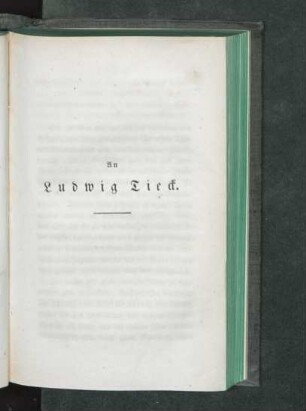 An Ludwig Tieck