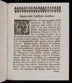 Benevolo Lectori Author