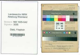 Entnazifizierung Friedrich Dietz , geb. 18.04.1913 (Maler)