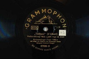 "Tiefland" : Wolfserzählung: Mein Leben wagt ich drum / (d'Albert)
