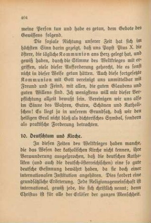 10. Deutschtum und Kirche.