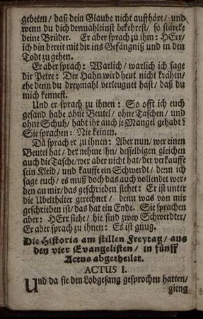 Die Historia am stillen Freytag.