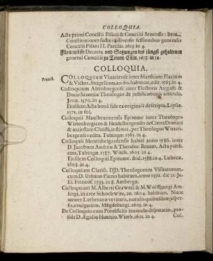 Colloquia