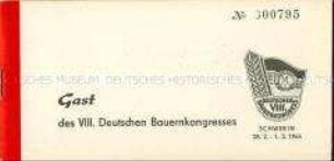 Ausweis für Gäste des 8. Bauernkongresses (blanko)