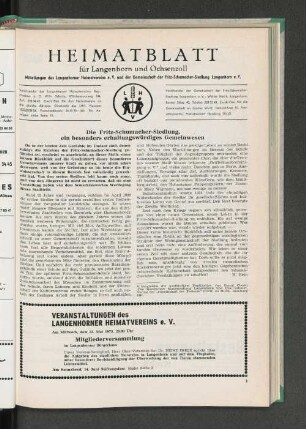 Veranstaltungen des Langenhorner Heimatvereins e.V.