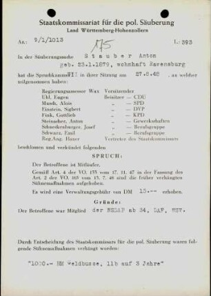 Stauber, Anton