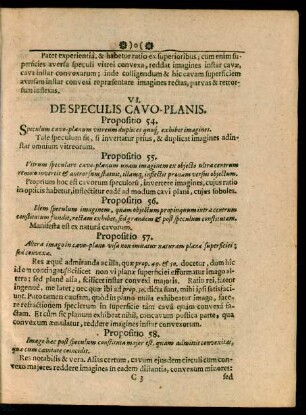 VI. De Speculis Cavo-Planis.