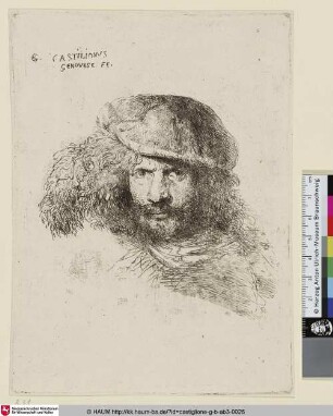Le portrait de B. Catiglione [Selbstbildnis des Giovanni Benedetto Castiglione]