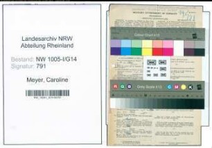 Entnazifizierung Caroline Meyer , geb. 27.01.1902 (Postassistentin)