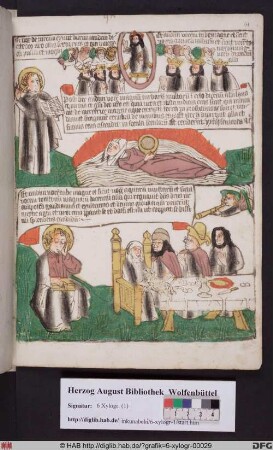 Oben: Lobgesang im Himmel über den Fall der Hure (Offenb. 19,1). Unten: Die Hochzeit des Lamms (Offenb. 19,6).