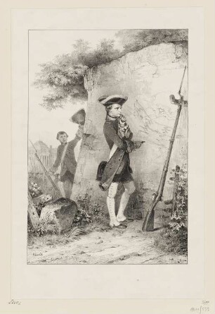 Napoléon elève a l’école militaire, 1783, Blatt 81 der Folge "Kaiser und die kaiserliche Garde"