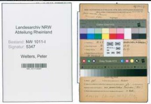 Entnazifizierung Peter Welters , geb. 19.03.1892 ()