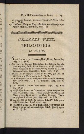 251-265, Classis VIII: Philosphia