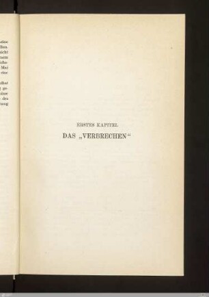 1. Das "Verbrechen"