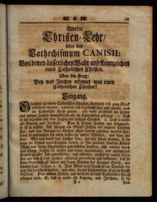 43-61, Vierdte Christen-Lehr, [...]