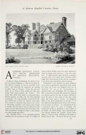 12: A modern English country house : designed by Arnold Mitchell