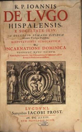 Disputationes scholasticae de incarnatione dominica