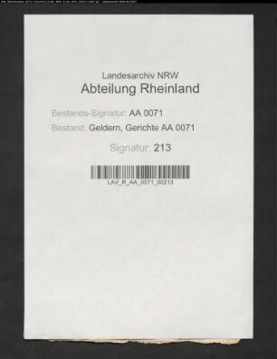 Bekundung der Schöffen von Walbeck, dass die von Geldern keine Freistatt zu Walbeck haben